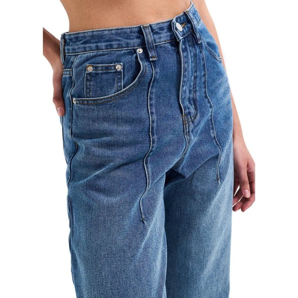 YUMI ROW Women's Fern Washed Denim Size S In Blue - Picture 3 of 8